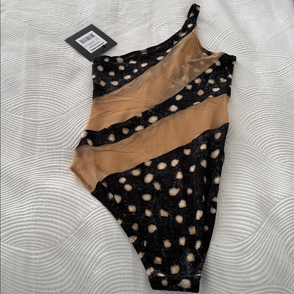 Norma Kamala Snake Mesh Mio Scattered Dots/nude swimsuit XS - Picture 11 of 12